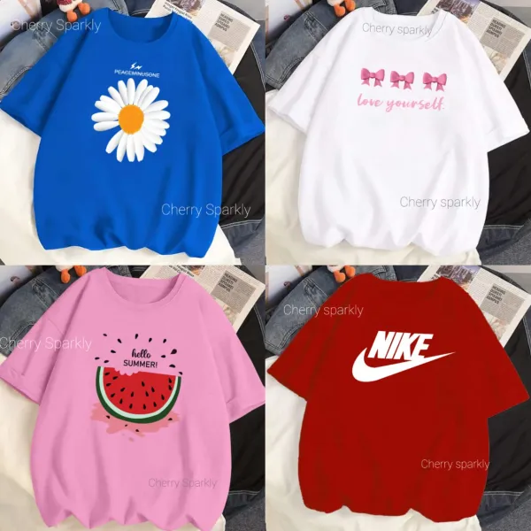 ৪ পিস টি-শার্ট কম্বো মাএ ১০৫০ টাকা